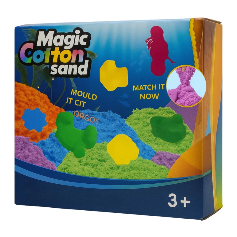 SET DE ARENA MAGICA CON ACCESORIOS Y MOLDES ANIMALES DE MAR - 1