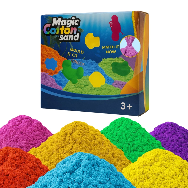 SET DE ARENA MAGICA CON ACCESORIOS Y MOLDES ANIMALES DE MAR - 2