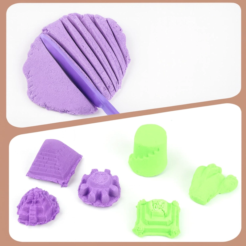 SET DE ARENA MAGICA CON ACCESORIOS Y MOLDES ANIMALES DE MAR - 7