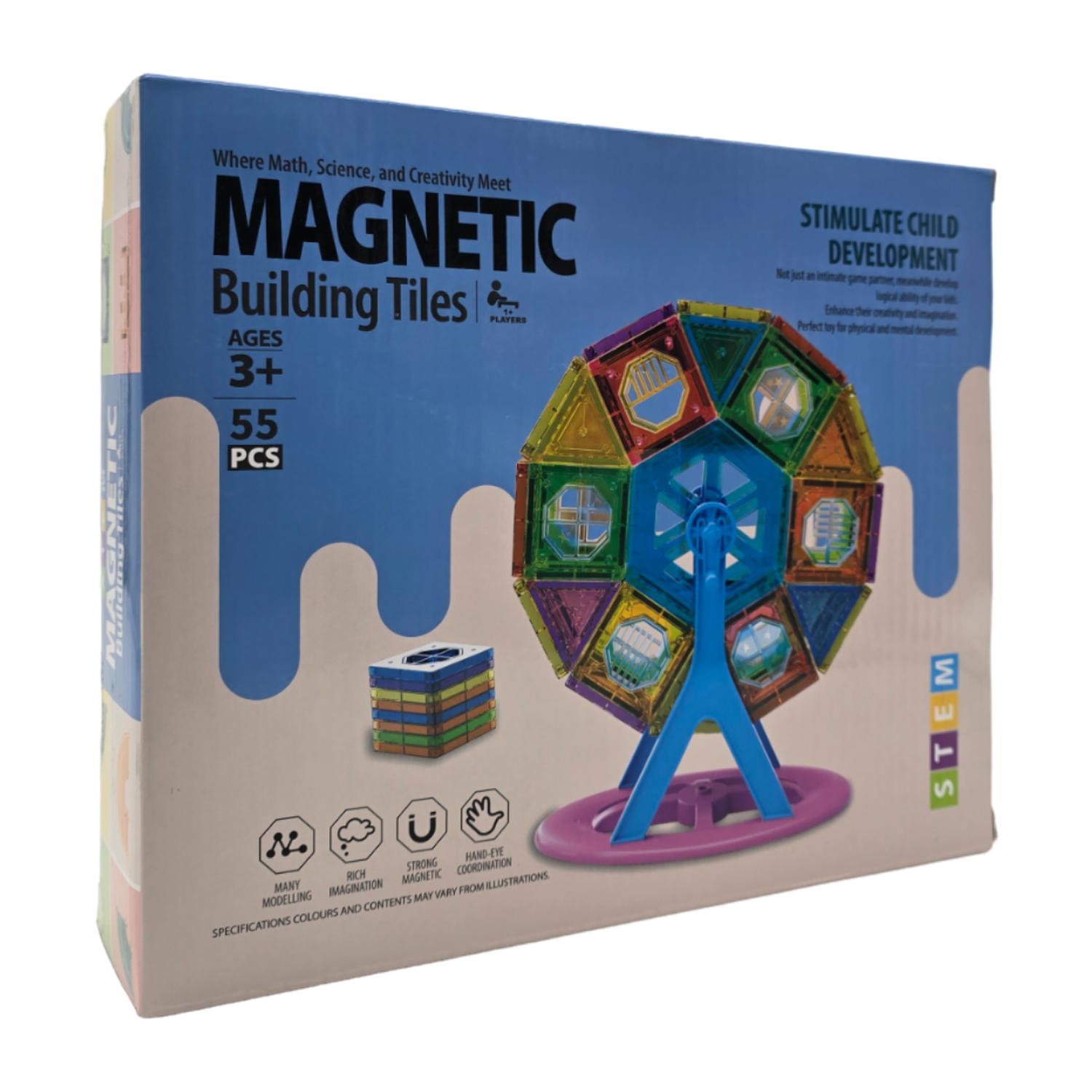SET CONSTRUCCIÓN MAGNÉTICO PIEZAS MAGNETICAS 55 PIEZAS - 1