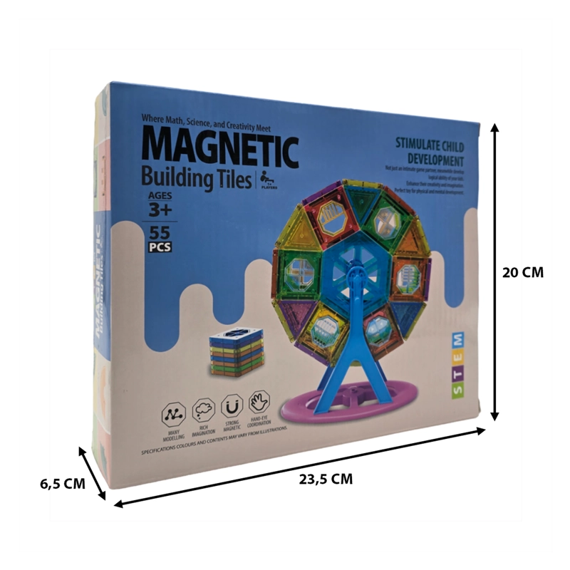 SET CONSTRUCCIÓN MAGNÉTICO PIEZAS MAGNETICAS 55 PIEZAS - 3