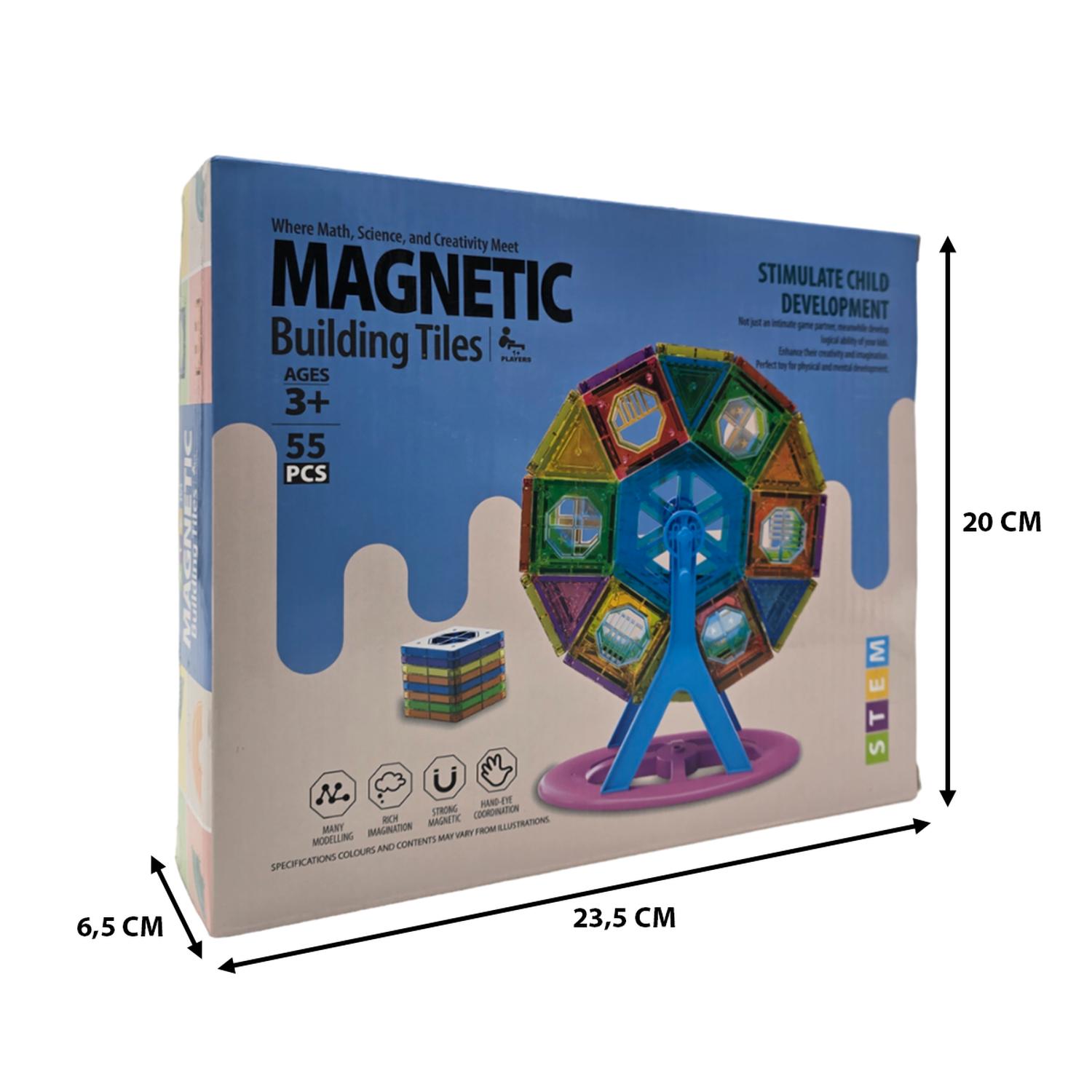 SET CONSTRUCCIÓN MAGNÉTICO PIEZAS MAGNETICAS 55 PIEZAS - 3