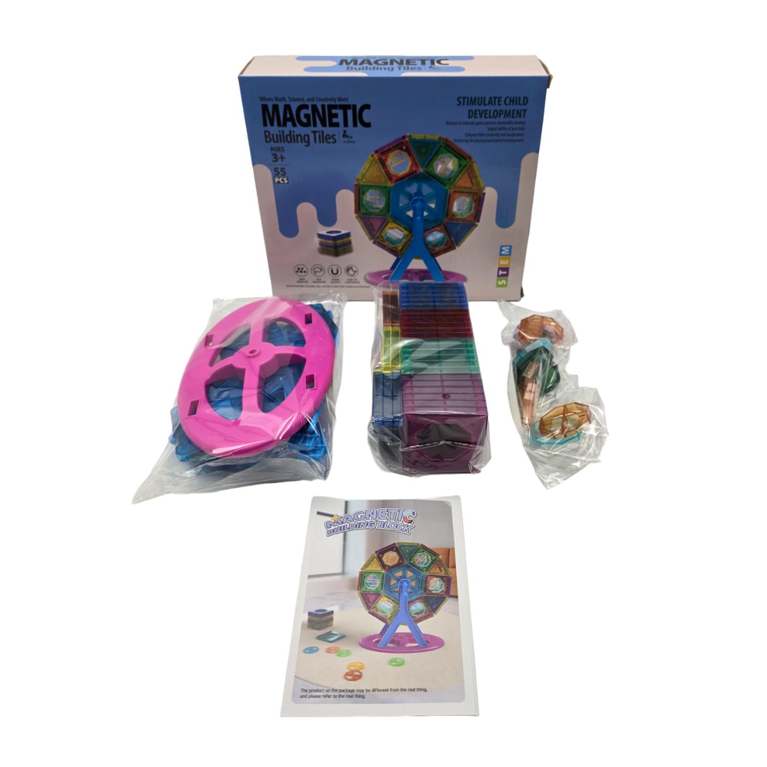 SET CONSTRUCCIÓN MAGNÉTICO PIEZAS MAGNETICAS 55 PIEZAS - 6