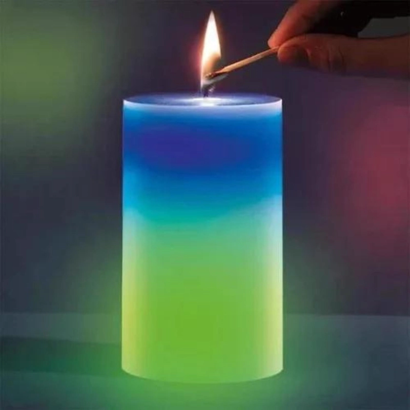 VELA MAGICA DE CERA QUE CAMBIA DE COLORES ROMANTICA DECORA BLANCO - VELA MAGICA - 4