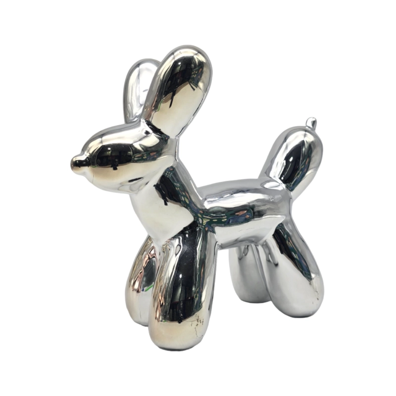 ADORNO PERRO MASCOTA EFECTO GLOBO METALIZADO DECORACION - 1