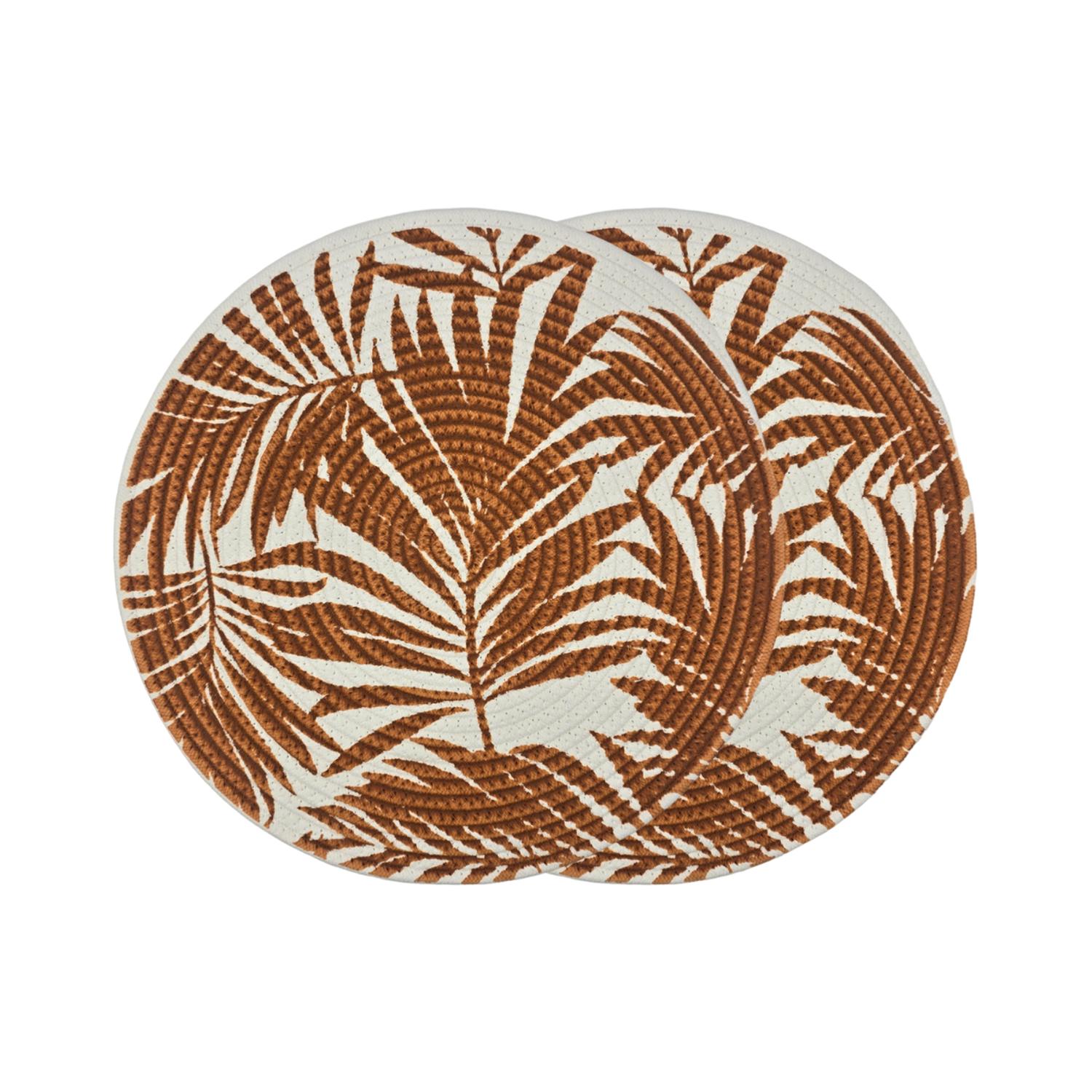 SET 2 BASE OLLA HOJAS COSAS CALIENTES INDIVIDUALES TERRACOTA - 2