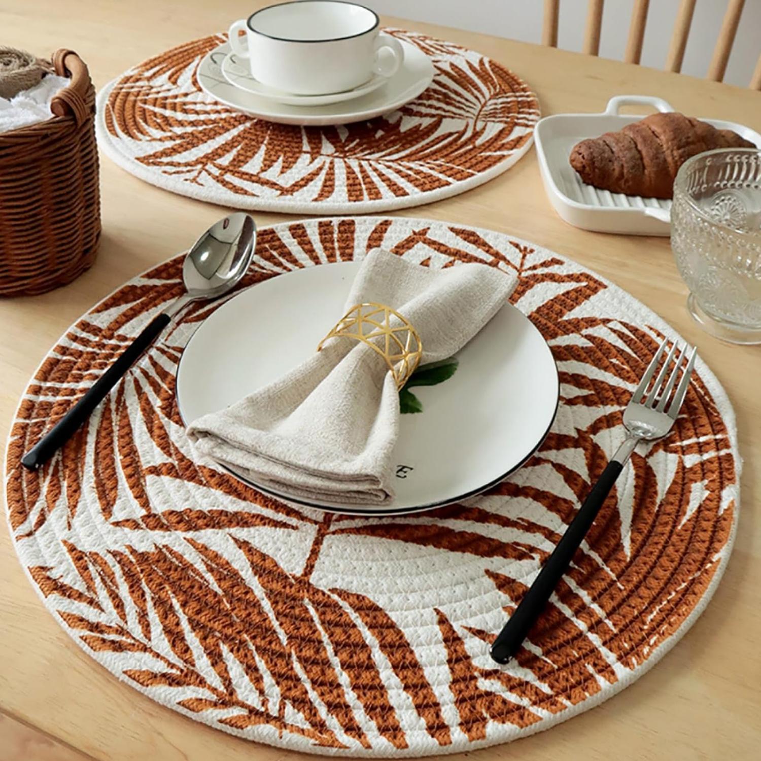 SET 2 BASE OLLA HOJAS COSAS CALIENTES INDIVIDUALES TERRACOTA - 4