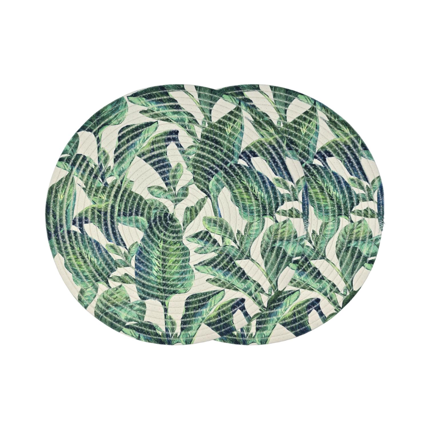 SET 2 BASE OLLA HOJAS COSAS CALIENTES INDIVIDUALES VERDE - 2