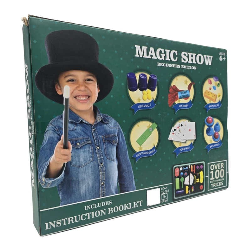 SET JUEGO DE MAGIA MAGIC 100 TRUCOS DE MAGO CON VARITA NIÑOS - 7
