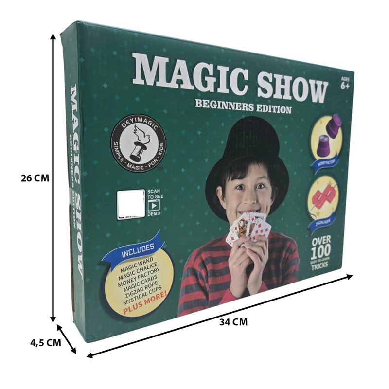 SET JUEGO DE MAGIA MAGIC 100 TRUCOS DE MAGO CON VARITA NIÑOS - 8