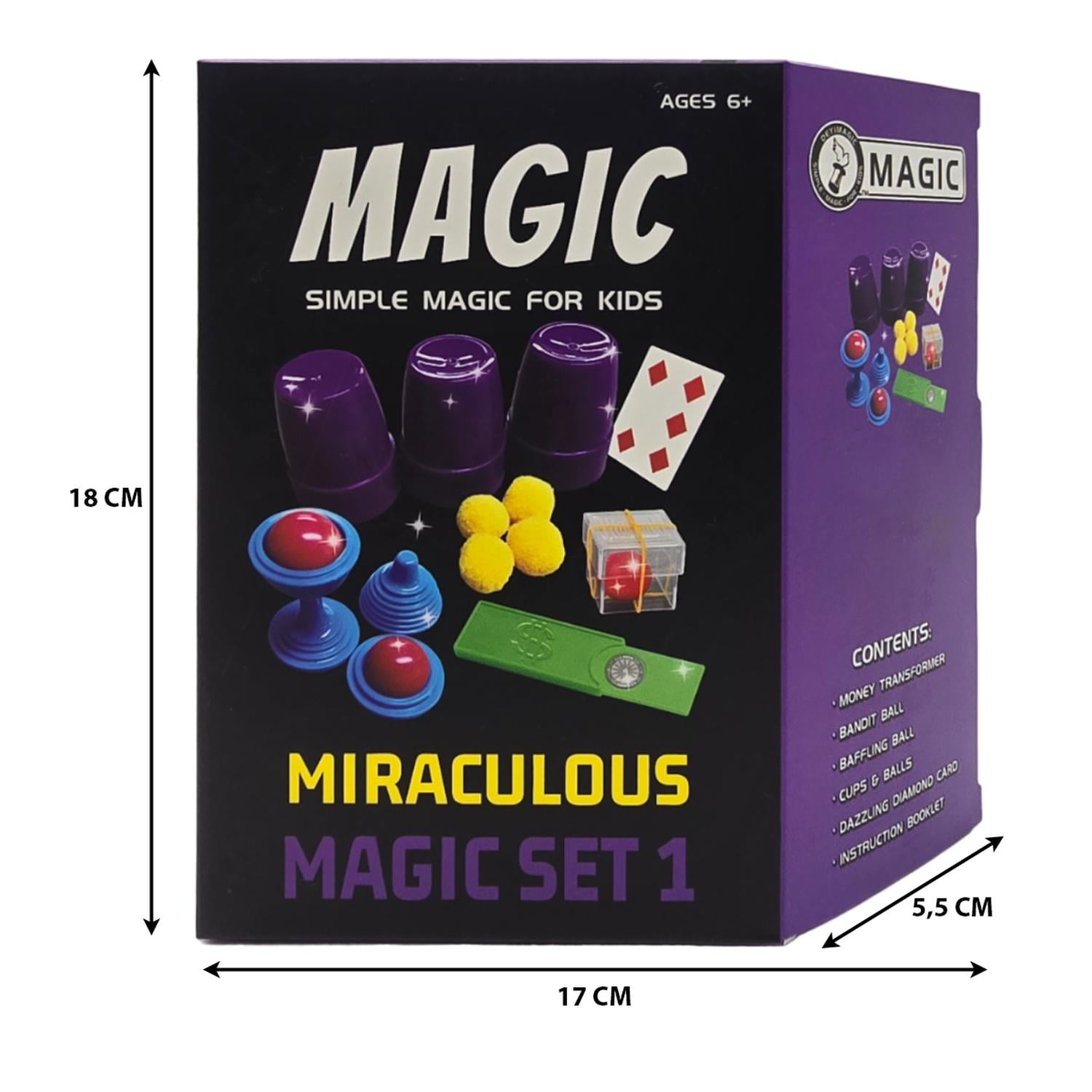SET JUEGO MAGIA Y TRUCOS CLÁSICO NIÑO ADULTO MORADO - 5