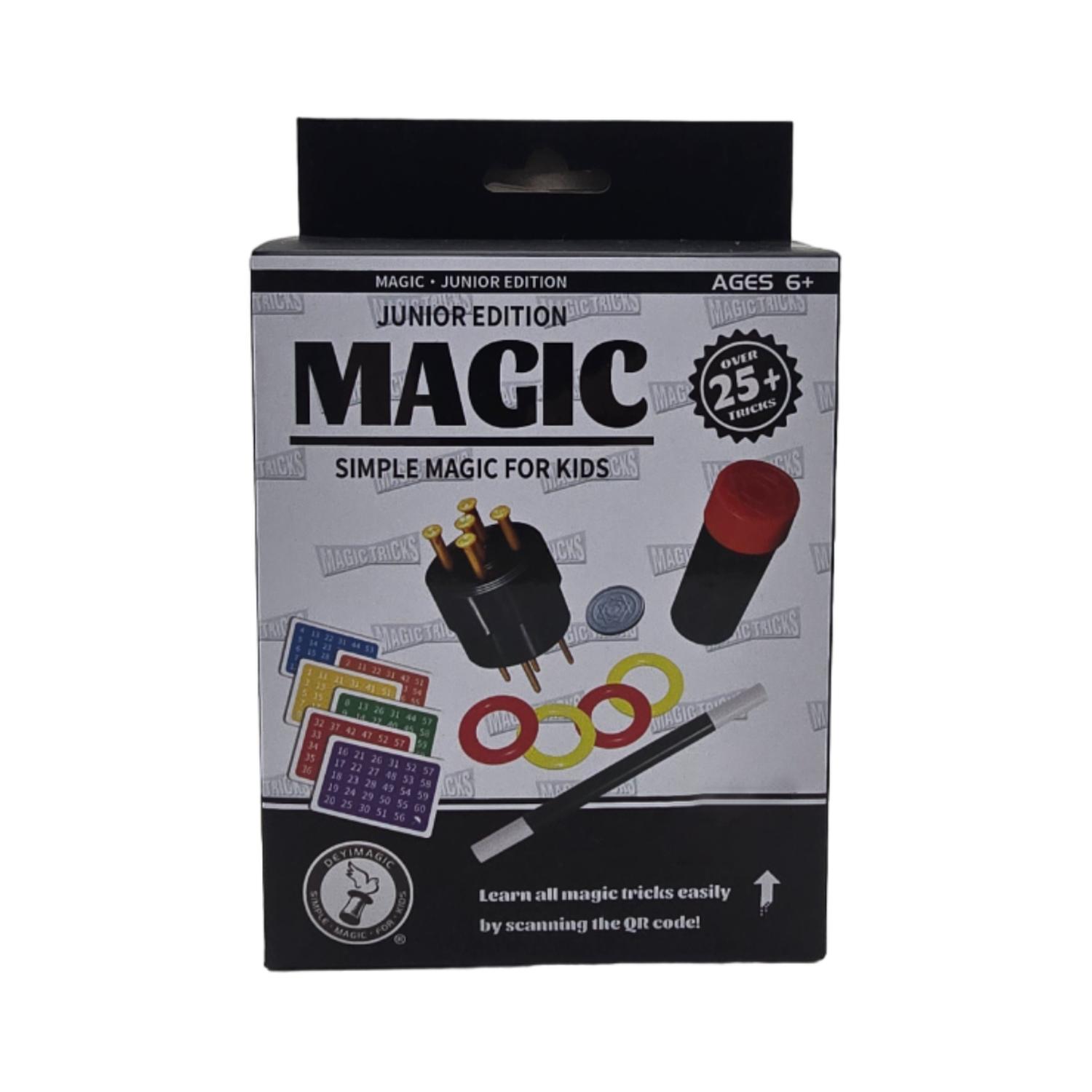 SET JUEGO MAGIA MAGIC 25 TRUCOS MAGO CON VARITA NIÑOS ROJO 2024 - 2
