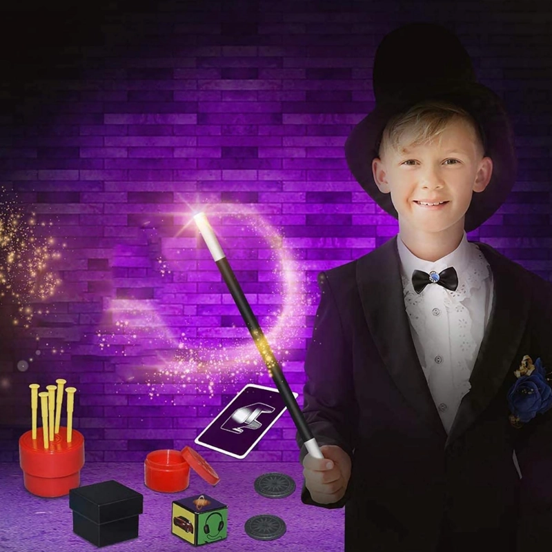 SET JUEGO DE MAGIA MAGIC 75 TRUCOS DE MAGO CON VARITA NIÑOS - 2