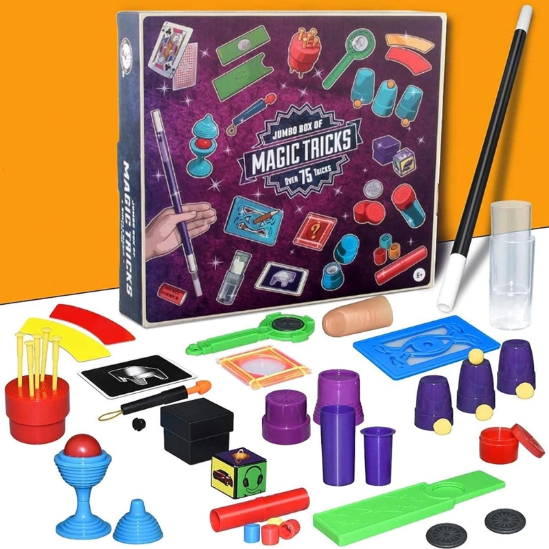 SET JUEGO DE MAGIA MAGIC 75 TRUCOS DE MAGO CON VARITA NIÑOS - 3