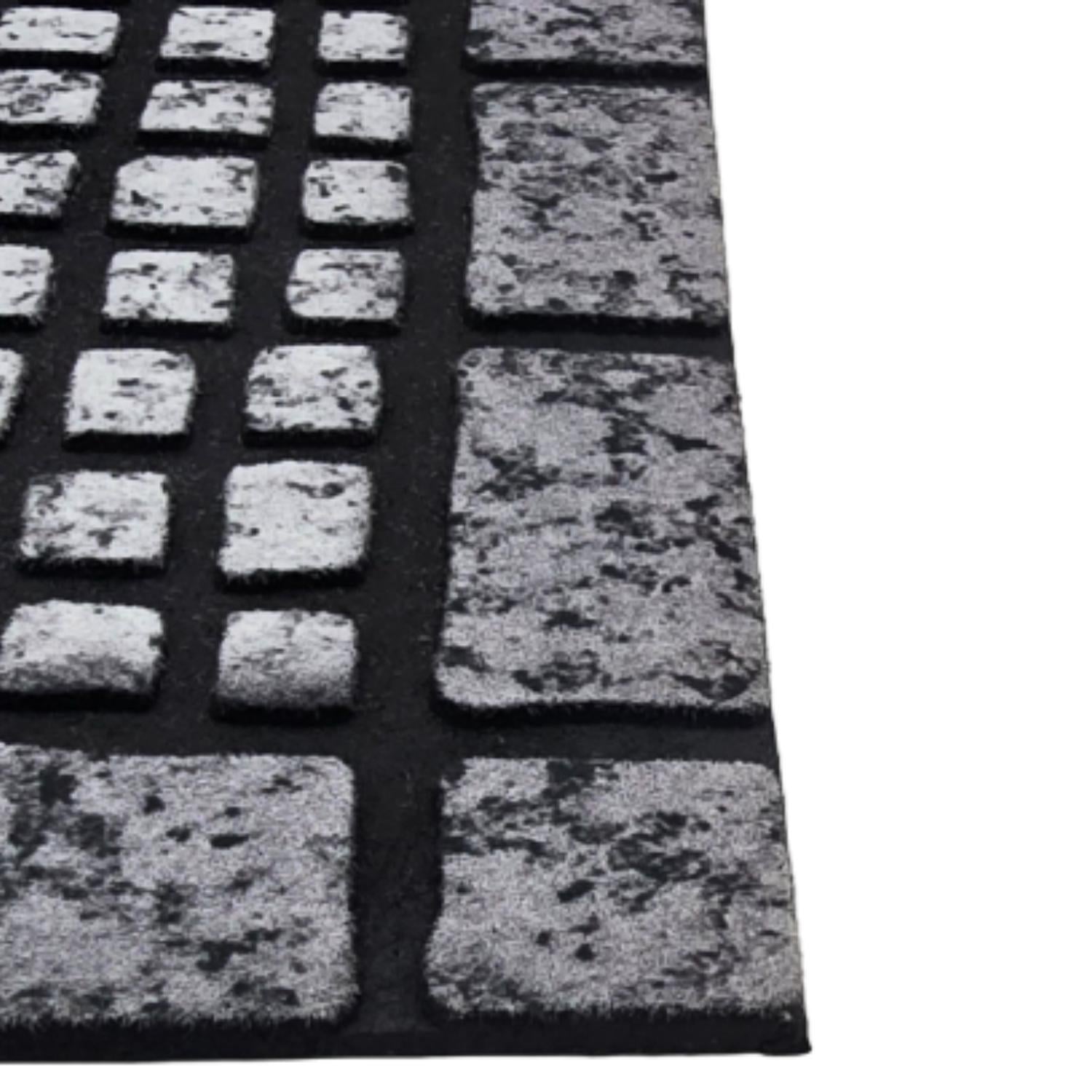 ALFOMBRA FELPUDO LIMPIAPIES ENTRADA PIEDRAS GRIS - 2