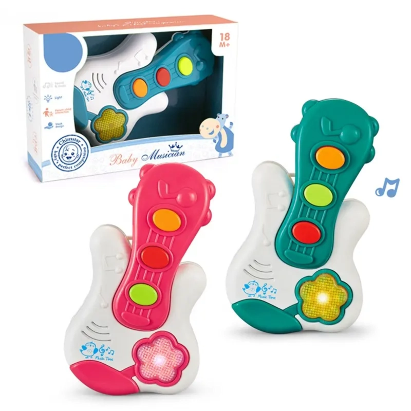 JUGUETE PIANO MÚSICAL CON LUCES SONIDOS FORMA GUITARRA BEBE - 3
