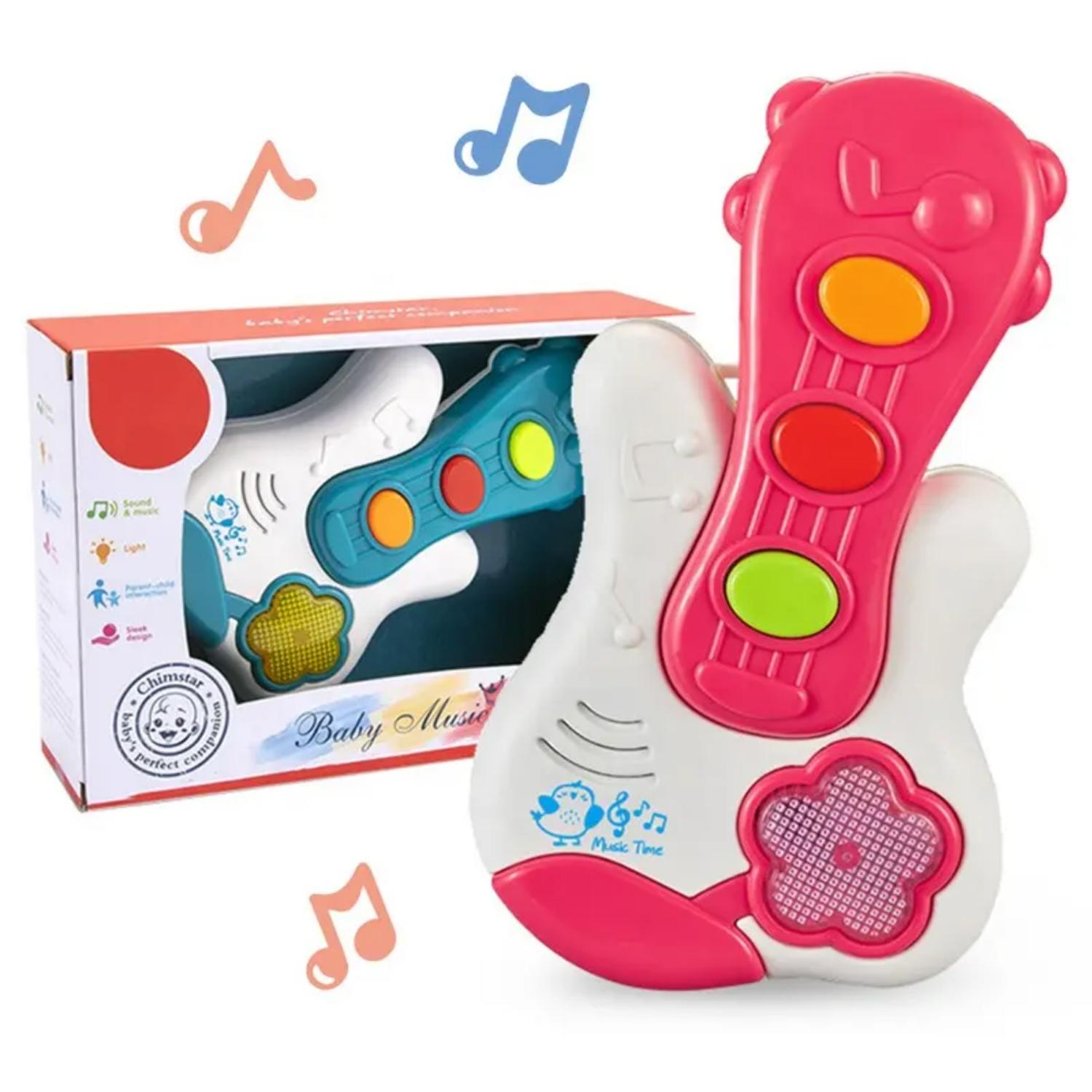 JUGUETE PIANO MÚSICAL CON LUCES SONIDOS FORMA GUITARRA BEBE - 4