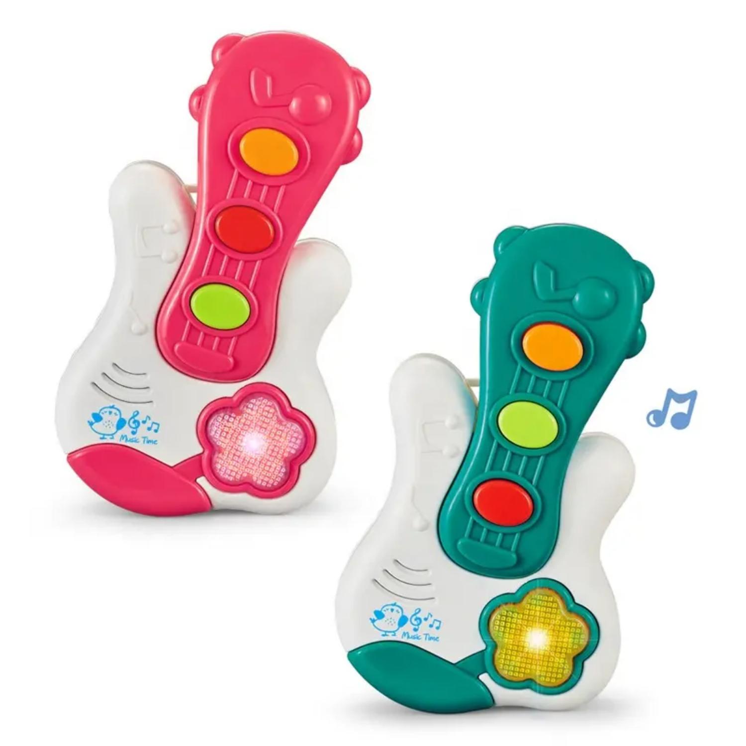 JUGUETE PIANO MÚSICAL CON LUCES SONIDOS FORMA GUITARRA BEBE - 6