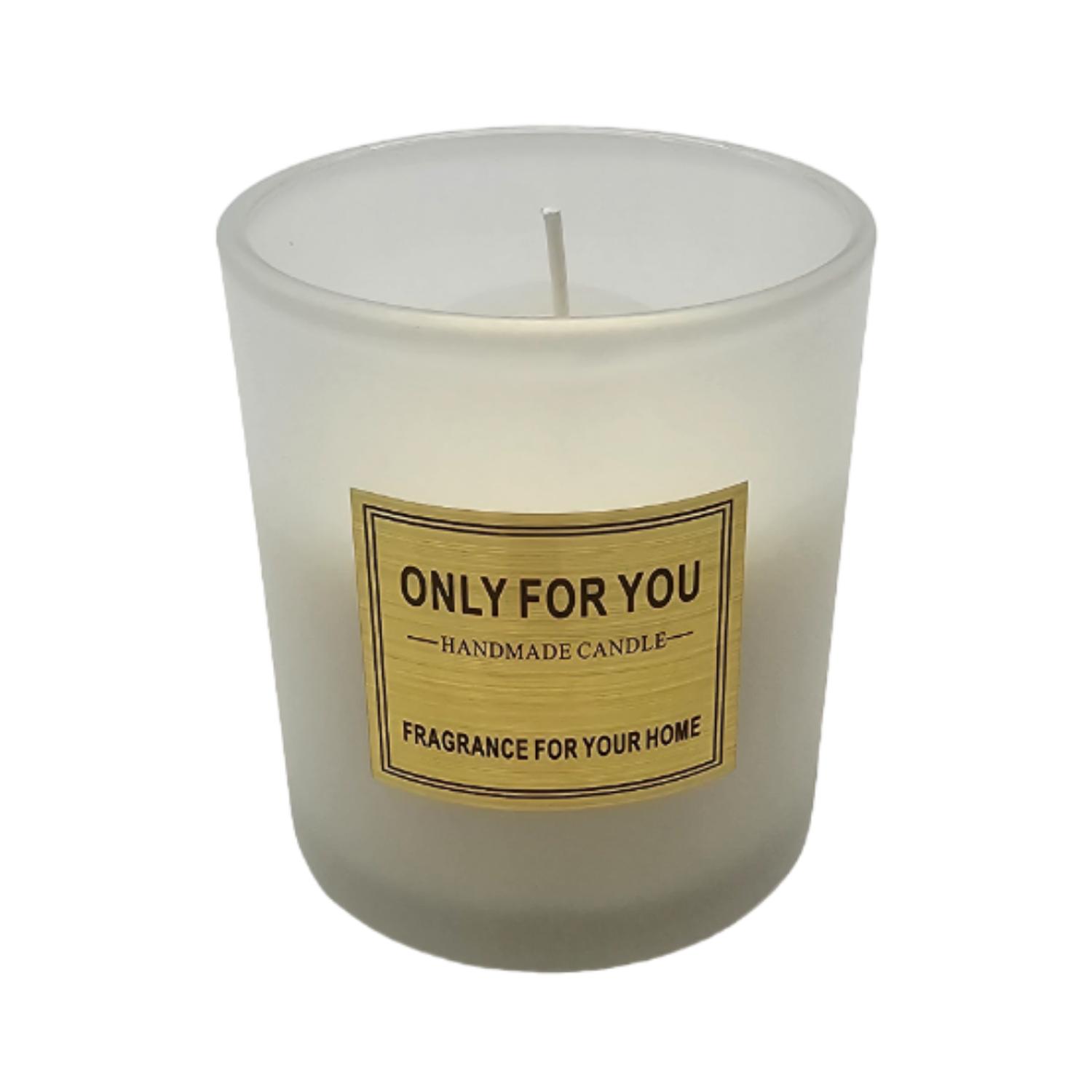 SET 3 VELA AROMATICA ELEGANTE FRAGANCIA DURADERA VASO BLANCO - 3