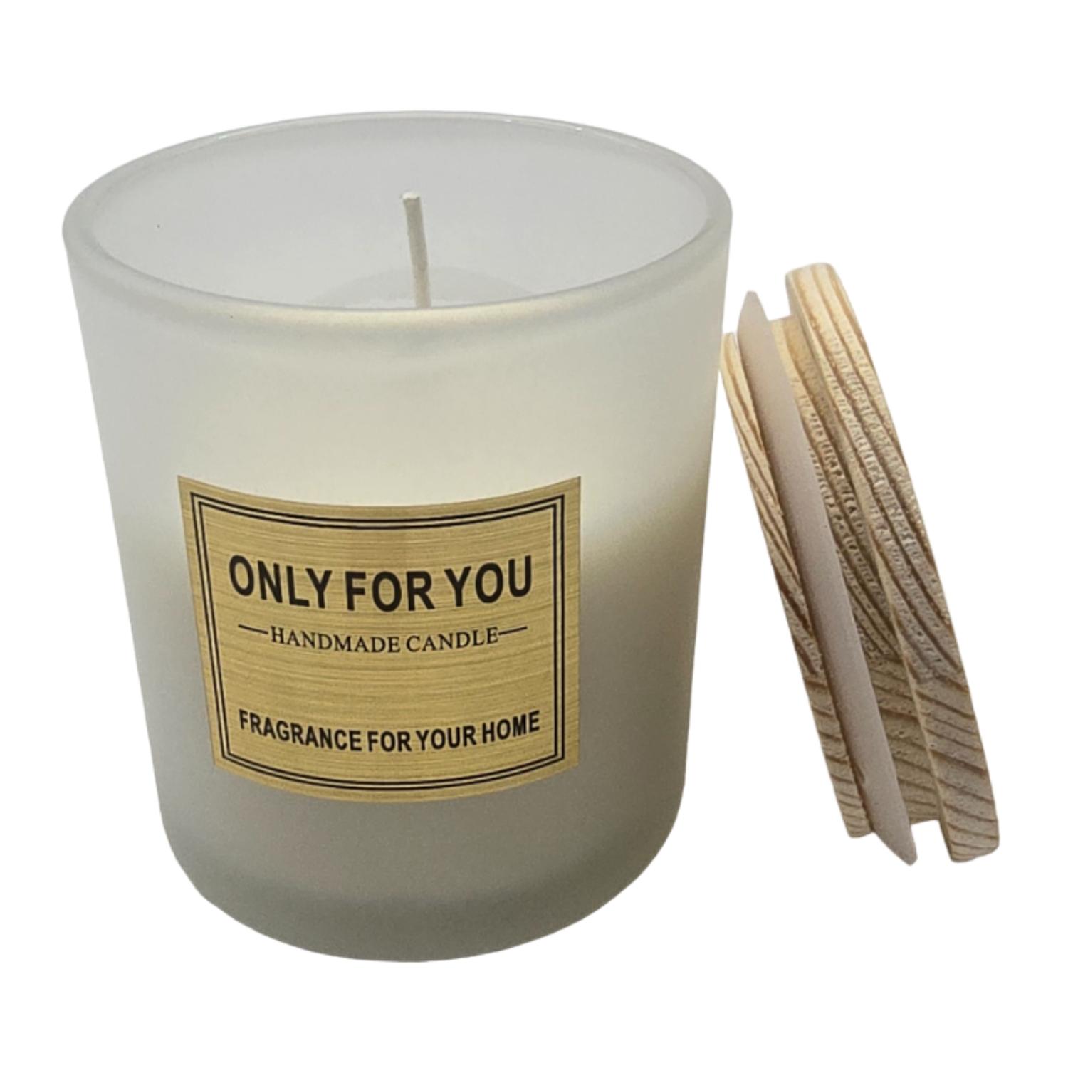 SET 3 VELA AROMATICA ELEGANTE FRAGANCIA DURADERA VASO BLANCO - 4