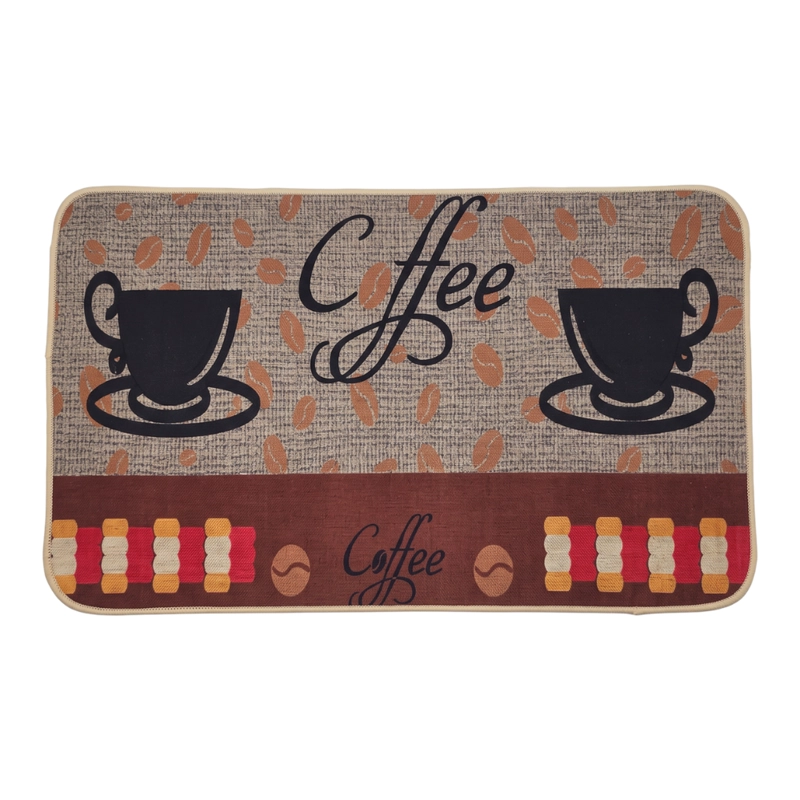 SET 2 ALFOMBRAS DE COCINA GOMA ANTIDESLIZANTE DISEÑO COFFEE - 3