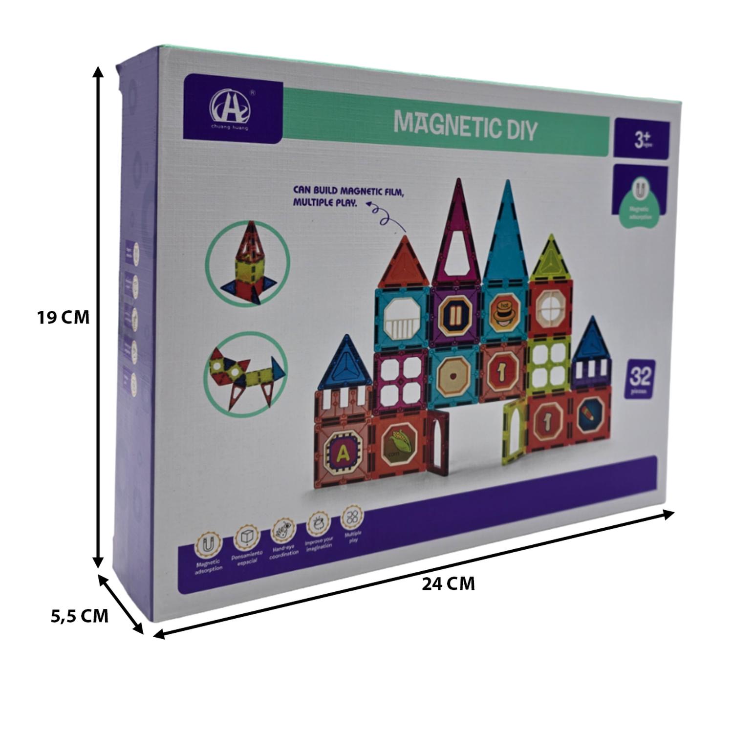SET CONSTRUCCIÓN MAGNÉTICO PIEZAS MAGNETICAS 32 PIEZAS - 3