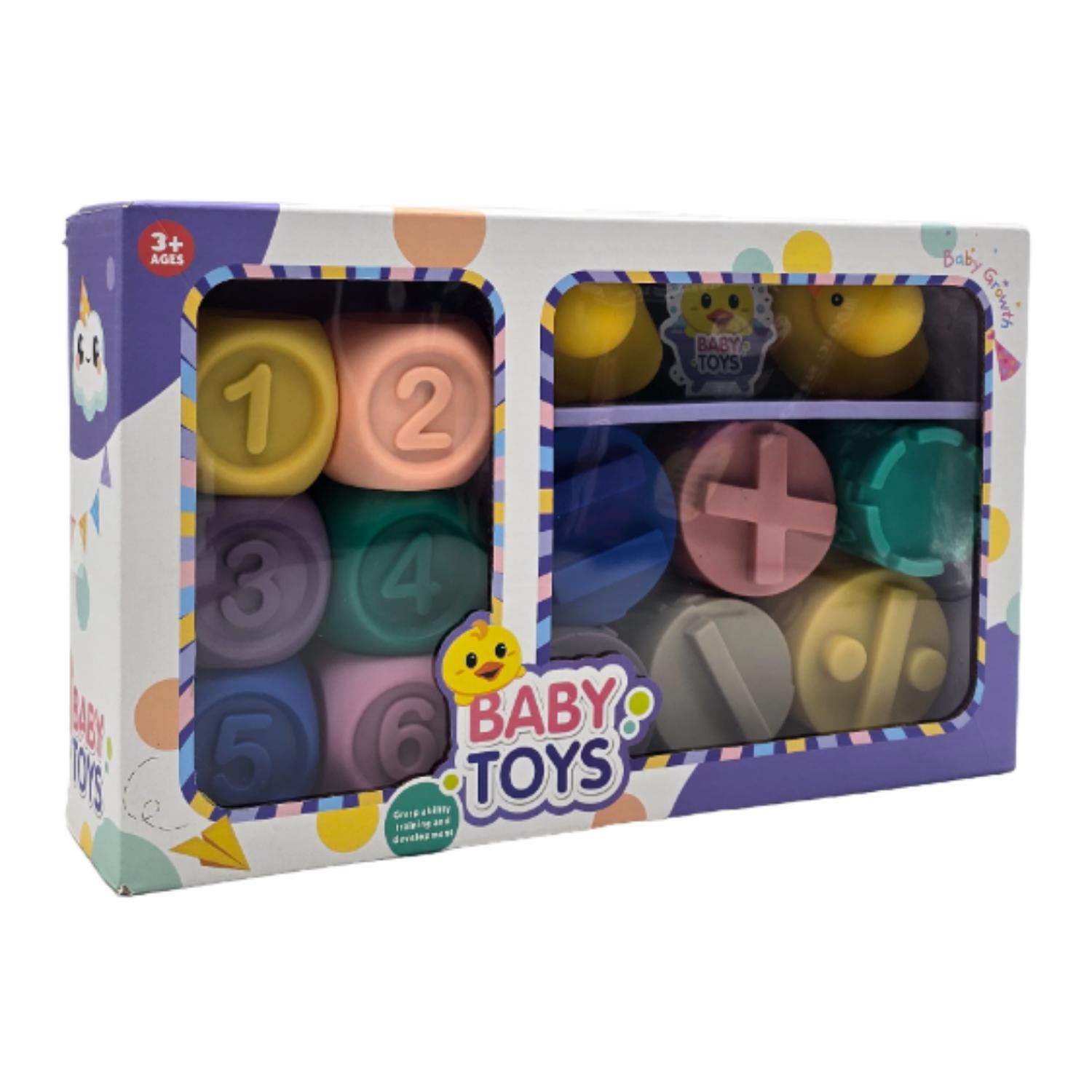JUGUETE SENSORIAL DIDACTICO PARA BEBE APILABLE BLOQUES SUAVE - 1
