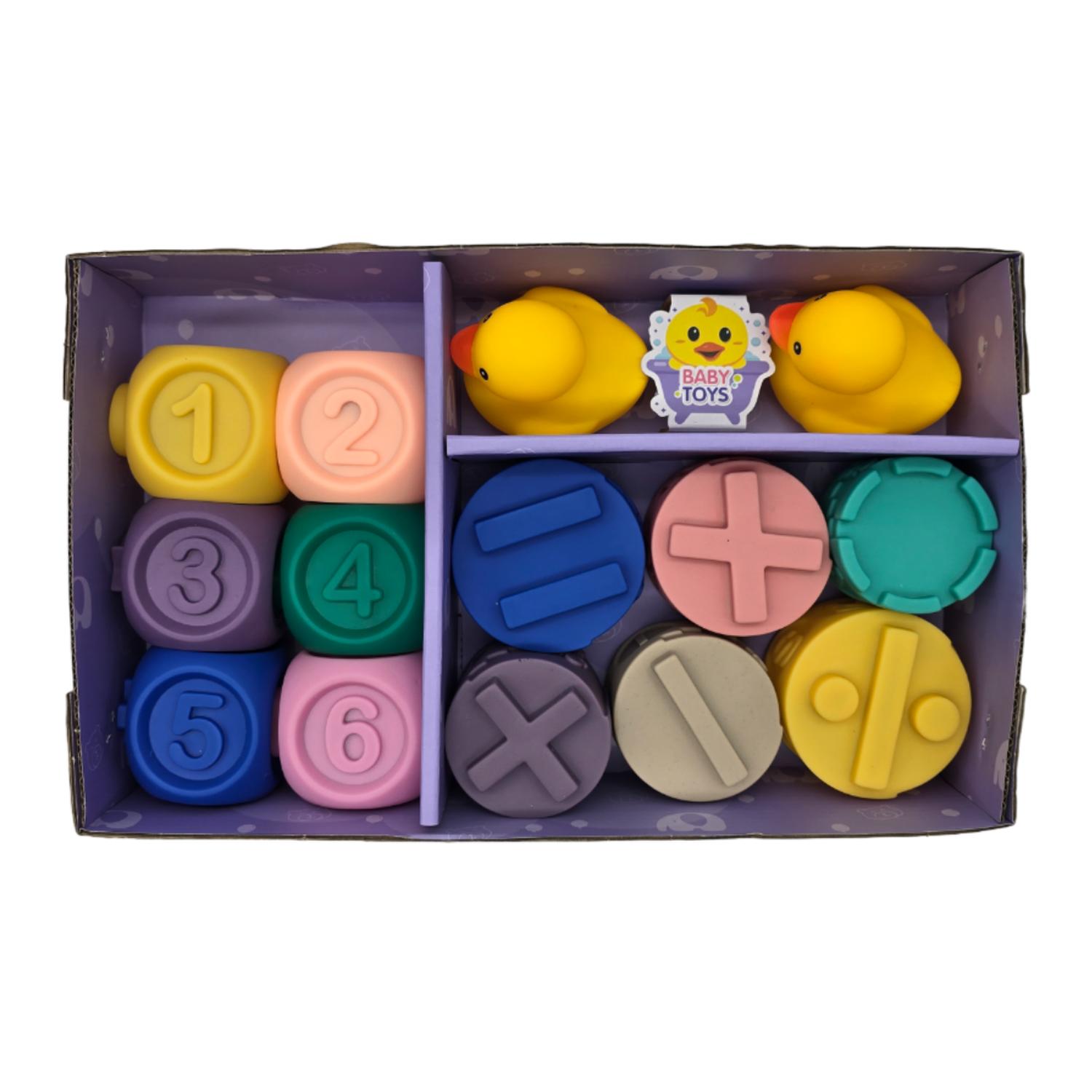 JUGUETE SENSORIAL DIDACTICO PARA BEBE APILABLE BLOQUES SUAVE - 6