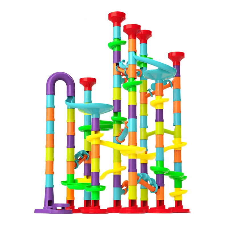 CIRCUITO DE BOLITAS VERDE COMPLETO ARMABLE 50 PIEZAS PUZZLE TOBOGAN - 6