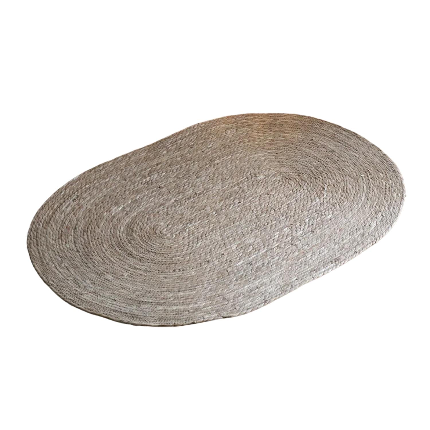 ALFOMBRA S YUTE TRADICIONAL NATURAL RUSTICA OVALADA - 1