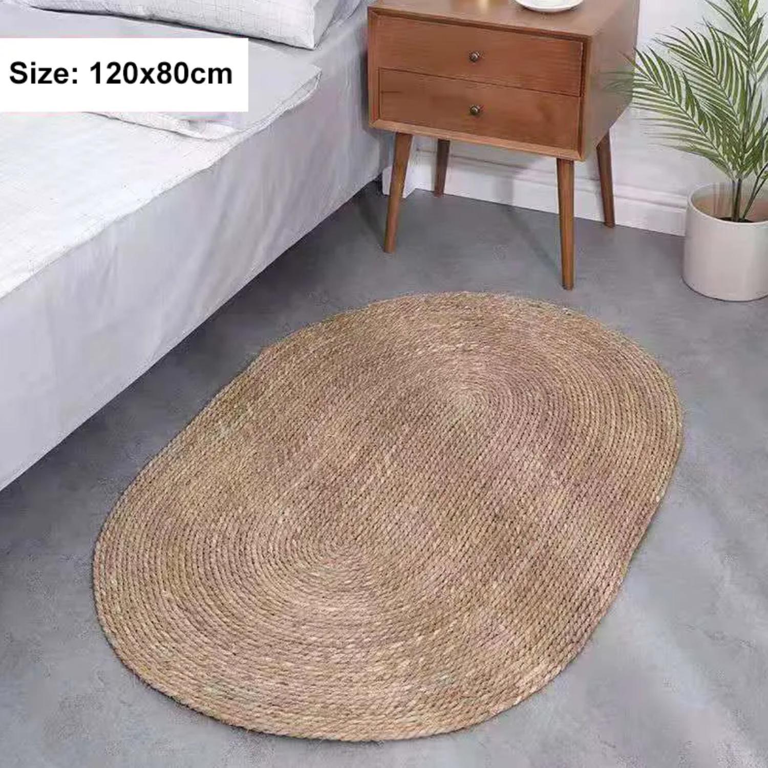 ALFOMBRA S YUTE TRADICIONAL NATURAL RUSTICA OVALADA - 3