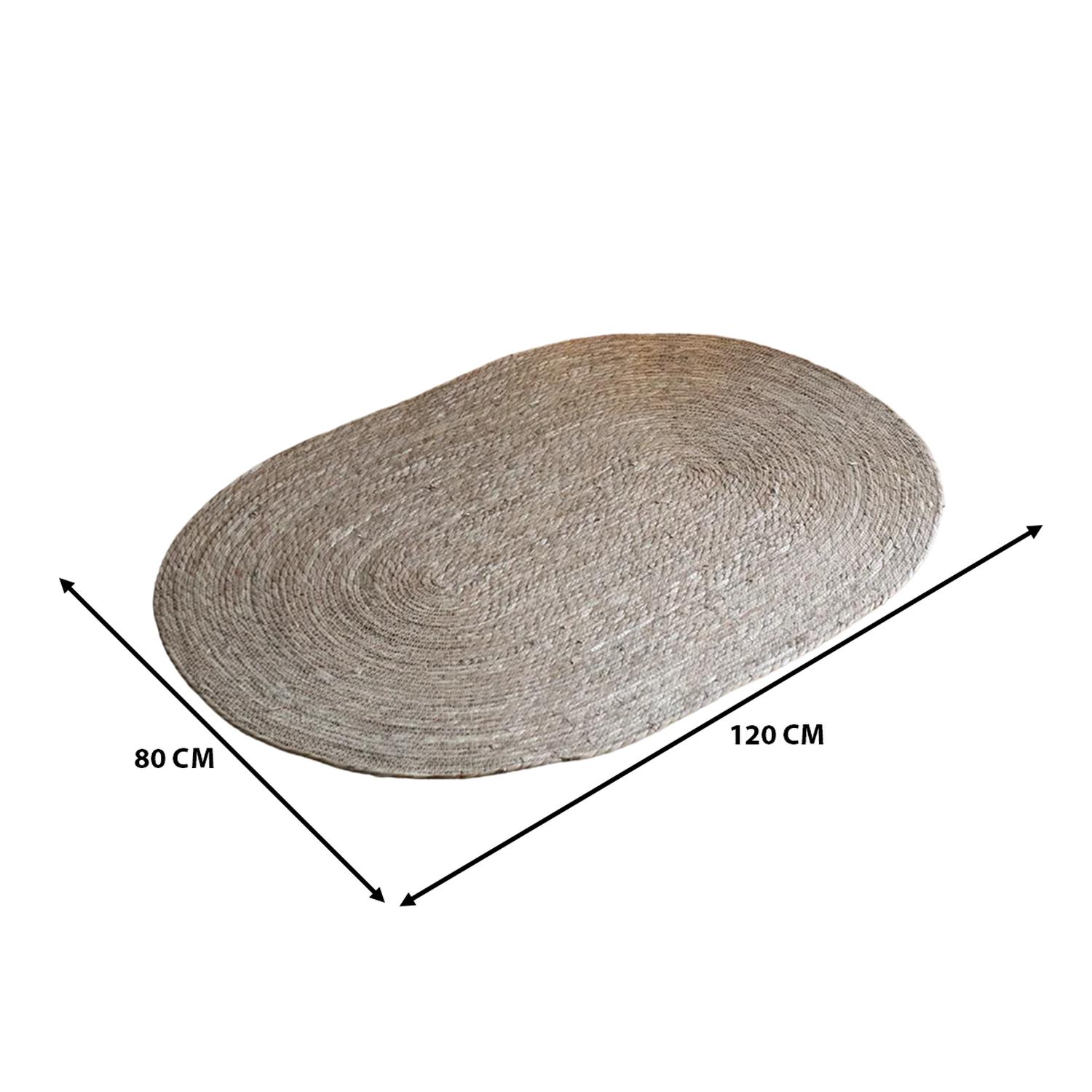 ALFOMBRA S YUTE TRADICIONAL NATURAL RUSTICA OVALADA - 6