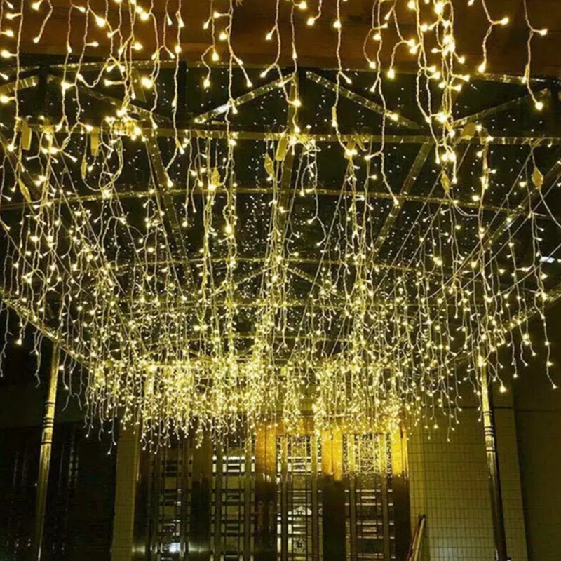 CASCADA LUCES LED CORTINA NAVIDAD BODA MATRIMONIO FIESTAS - 5