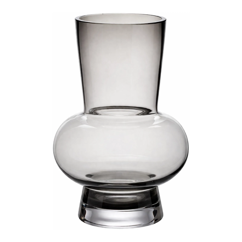 FLORERO ELEGANTE DE VIDRIO CRISTAL PREMIUM TONO OSCURO - 1