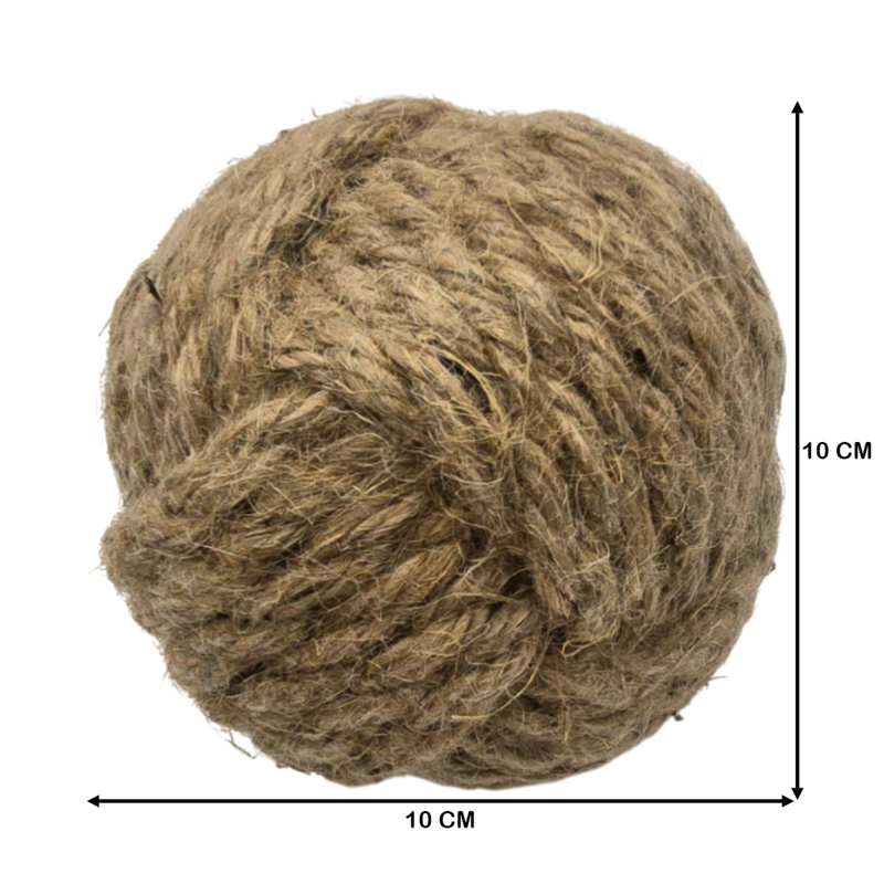 ESFERA DE YUTE CUERDA PARA DECORACION PELOTA DE YUTE CAFE - 3