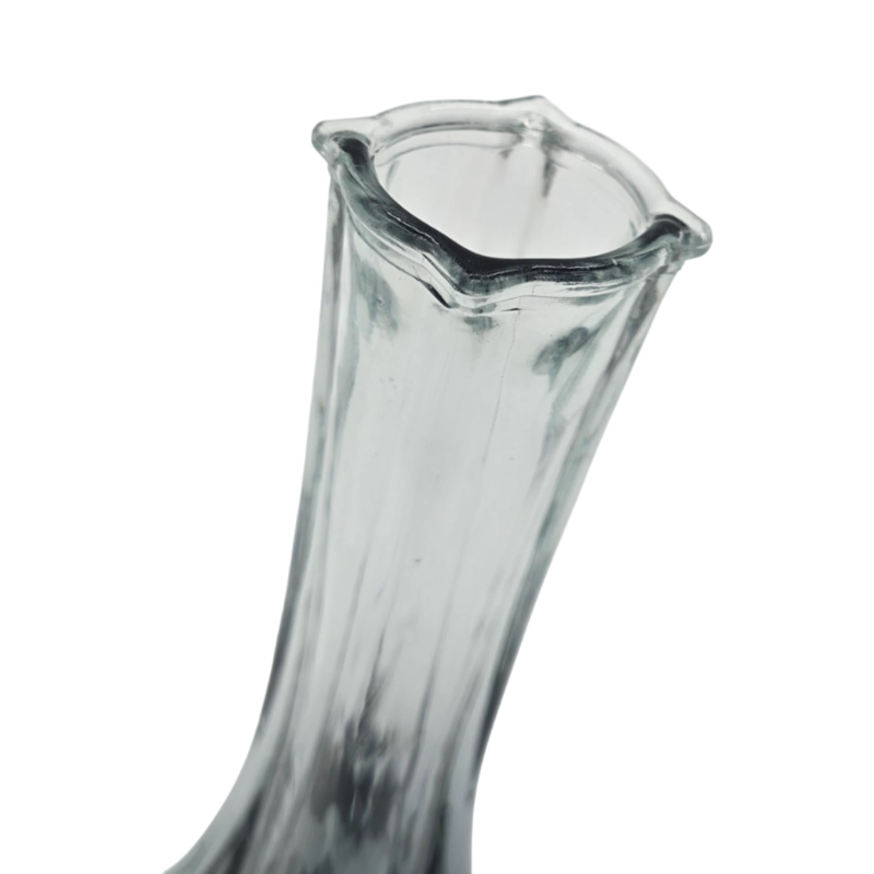 SET 3 FLOREROS DECORATIVOS DE VIDRIO PEQUEÑO TONALIDAD HUMO - 4