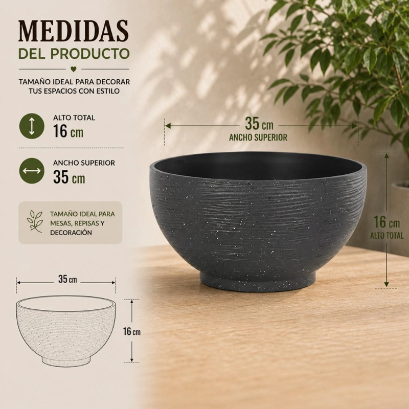 MACETERO PLASTICO SEMI ESFERA PREMIUM DISEÑO A RAYAS S - 4