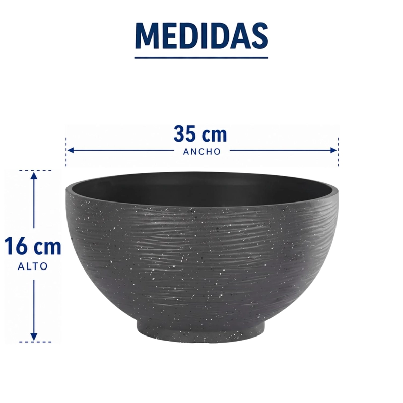 MACETERO PLASTICO SEMI ESFERA PREMIUM DISEÑO A RAYAS S - 7