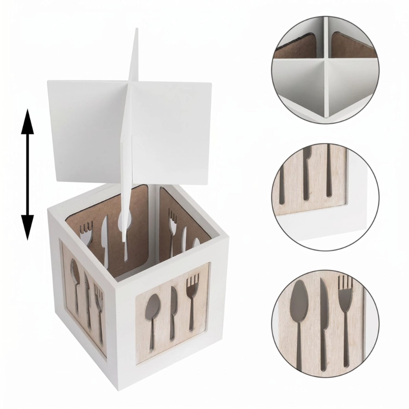 ORGANIZADOR DE SERVICIOS CUBIERTOS DE COCINA PORTA SERVICIOS - 4