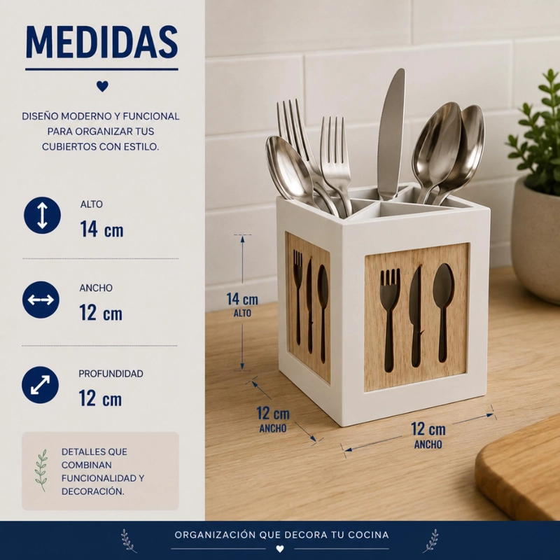 ORGANIZADOR DE SERVICIOS CUBIERTOS DE COCINA PORTA SERVICIOS - 7