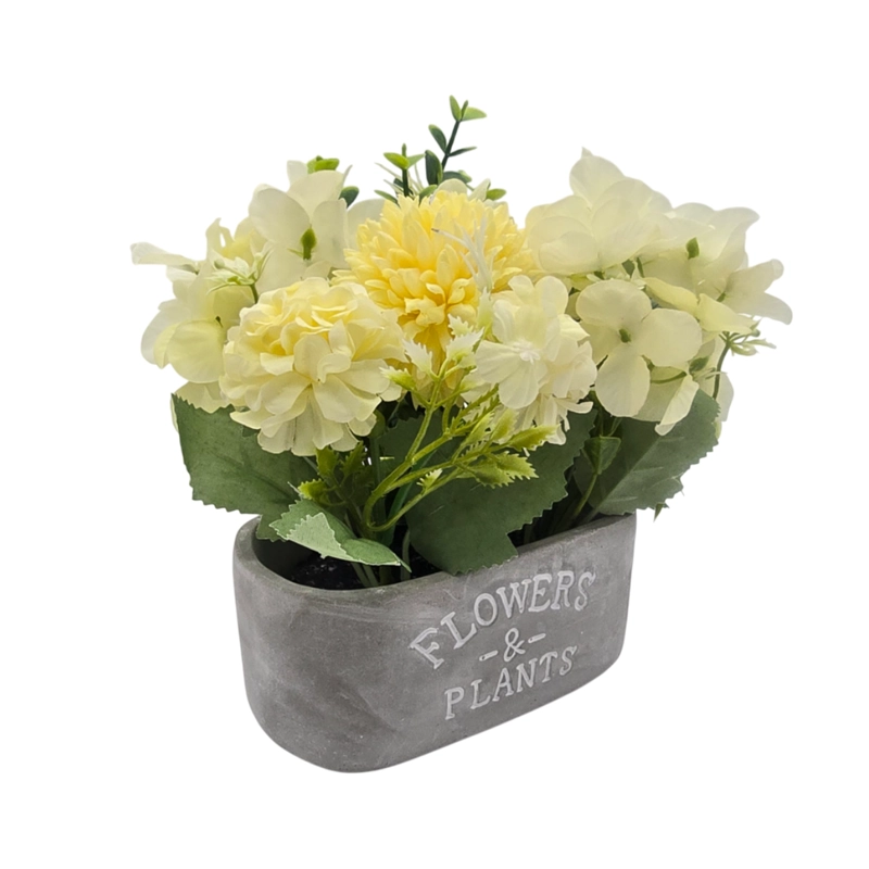 PLANTA ARTIFICIAL MACETERO DE CEMENTO FLOWERS AND PLANTS - 2