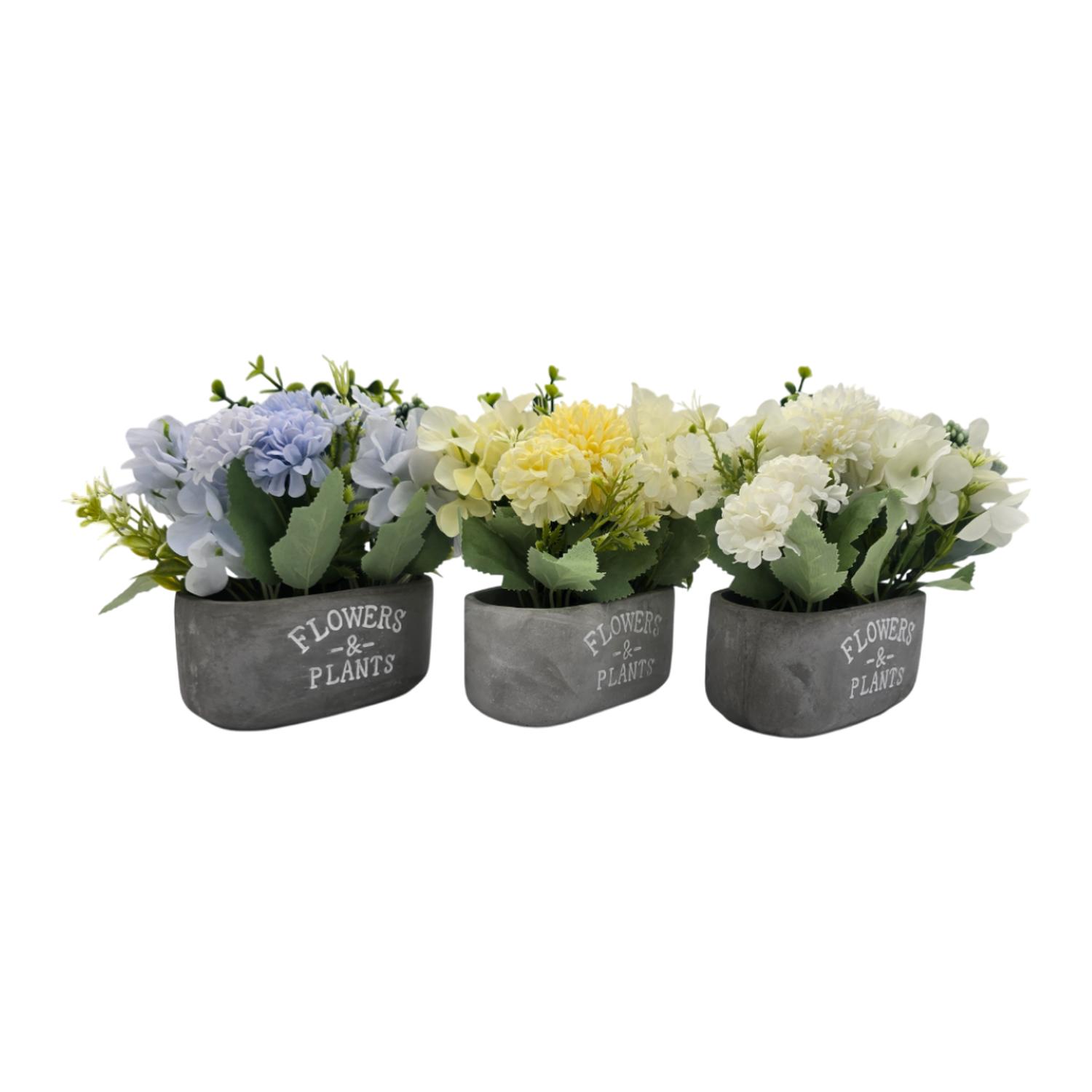 PLANTA ARTIFICIAL MACETERO DE CEMENTO FLOWERS AND PLANTS - 6