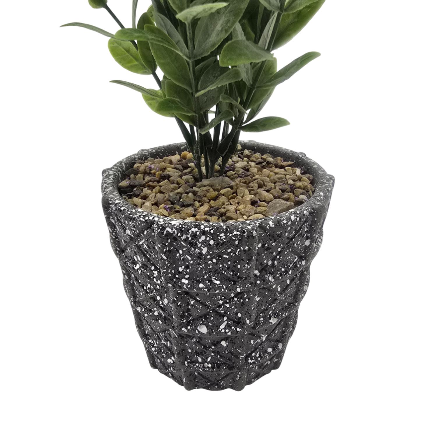 PLANTA ARTIFICIAL LAVANDA MACETERO DE CEMENTO GRIS DISEÑO - 6