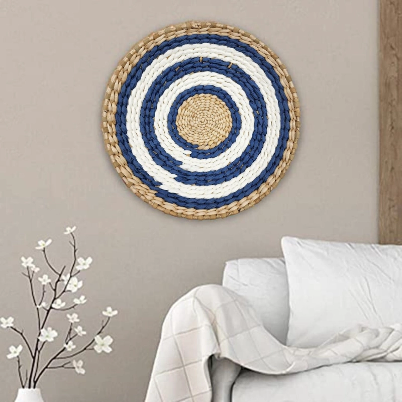 CIRCULO DECORACION DE MIMBRE PARA PARED CASA TERRAZA VARIADO - 4