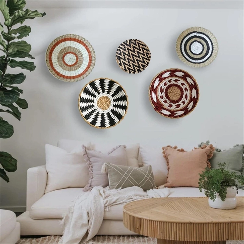 CIRCULO DECORACION DE MIMBRE PARA PARED CASA TERRAZA VARIADO - 6