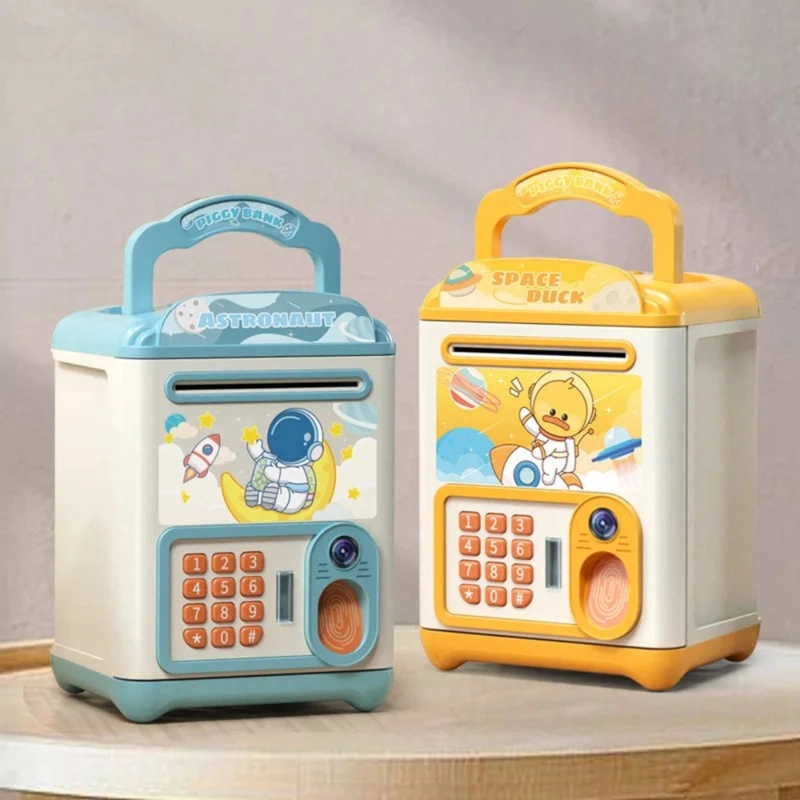 ALCANCIA ELECTRONICA DISEÑOS KAWAII CAJA FUERTE PORTATIL - 4