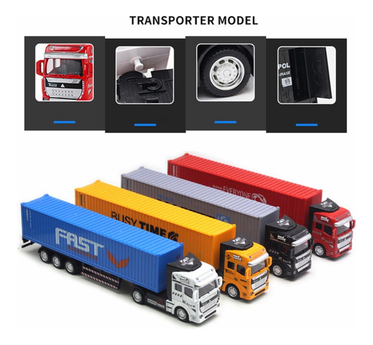 CAMION CONTENEDOR ALEACION 1:48 MODELO COCHE JUGUETE CONTAINER - 4