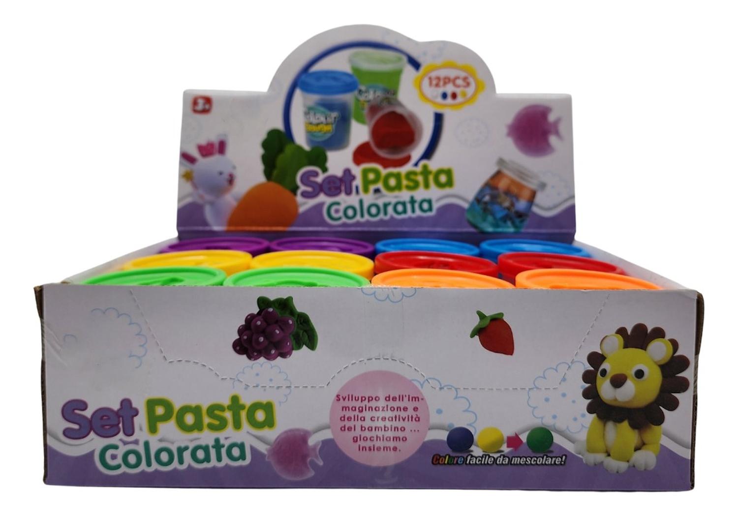 SET DE MASAS CAJA GRANDE 6 COLORES 12 UNIDADES PLASTICINA - 2