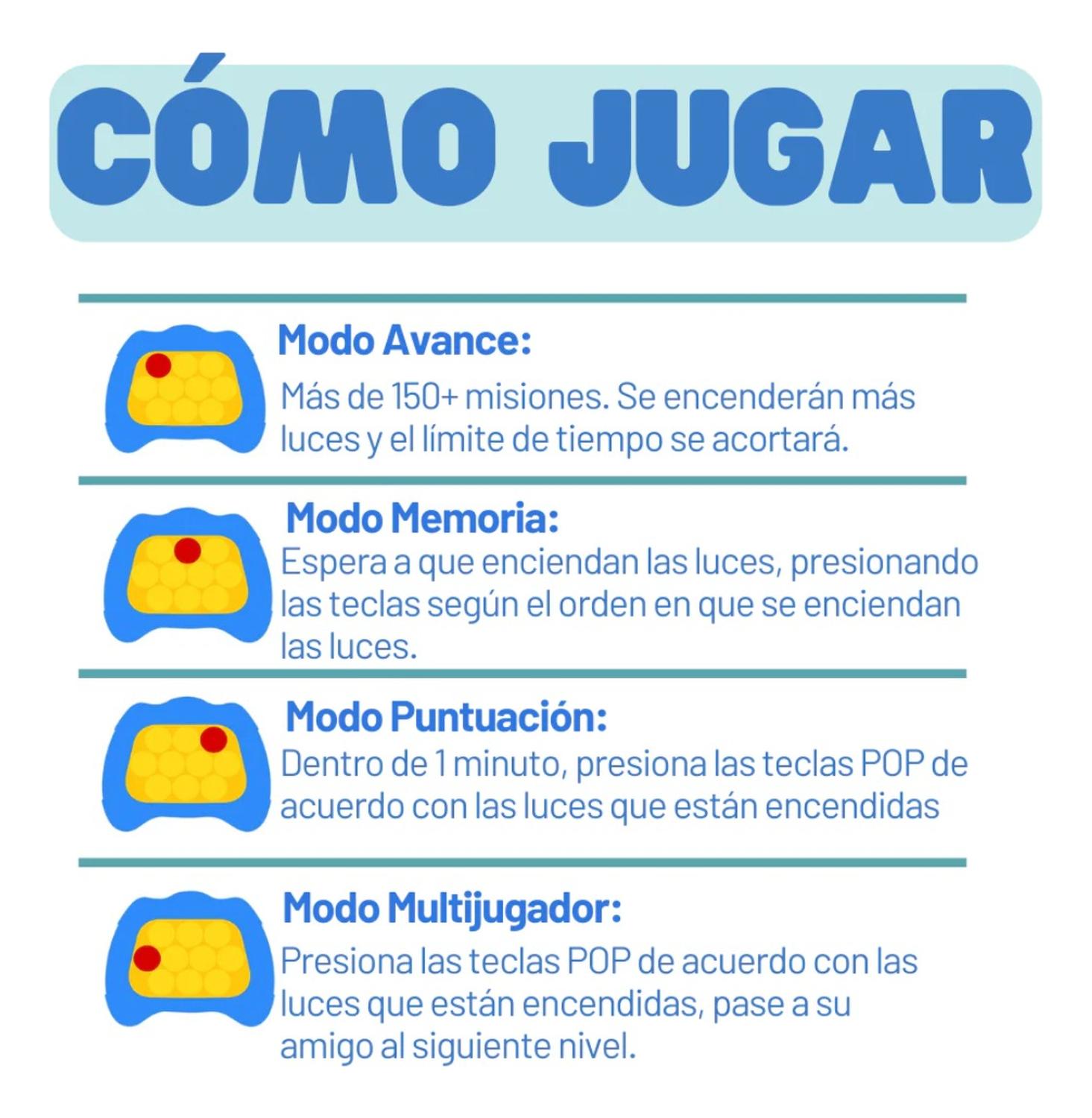 POPIT ELECTRONICO JUGUETE SENSORIAL POP-IT QUICKPUSH TIKTOK - 4