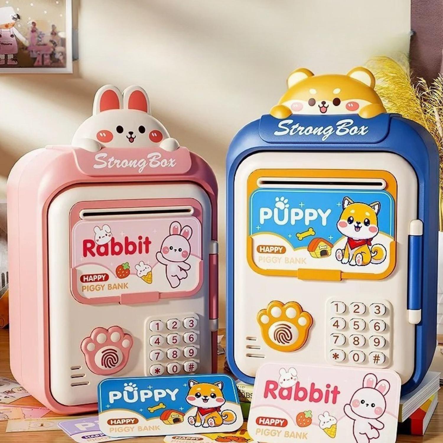 ALCANCIA GATO CAJA FUERTE KAWAII CONTRASEÑA SONIDO Y HUELLA - 2